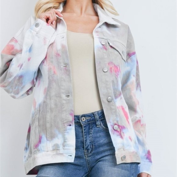 Jackets & Blazers - IVORY TIE DYE JACKET